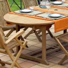 Table de jardin extensible en teck de différentes tailles - Yggdrasil Viadurini