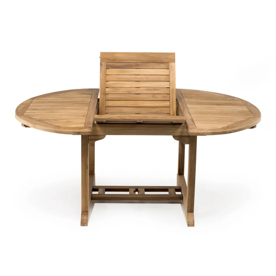 Table de jardin extensible en teck naturel - Yggdrasil Viadurini