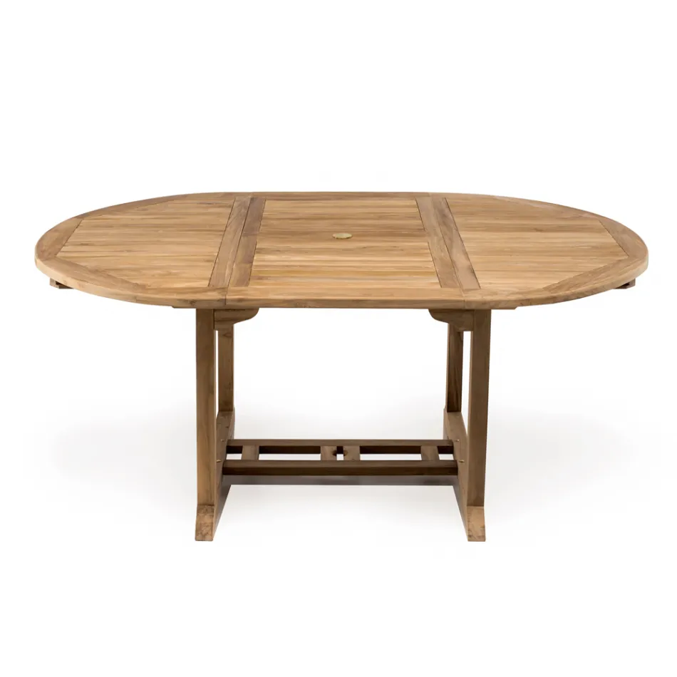 Table de jardin extensible en teck naturel - Yggdrasil Viadurini