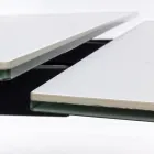 Table à Manger Extensible 240 cm Plateau Verre et Céramique - Barone Viadurini