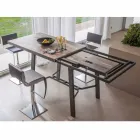 Table à manger extensible en bois et métal jusqu'à 280 cm - Gallotto Viadurini