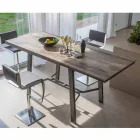 Table à manger extensible en bois et métal jusqu'à 280 cm - Gallotto Viadurini