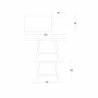 Table à manger extensible en bois et métal jusqu'à 280 cm - Gallotto Viadurini
