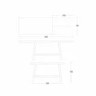 Table à manger extensible en bois et métal jusqu'à 280 cm - Gallotto Viadurini