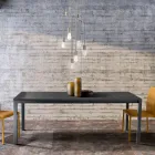 Table de salon extensible avec plateau en mélamine et pieds en métal - Shaila Viadurini
