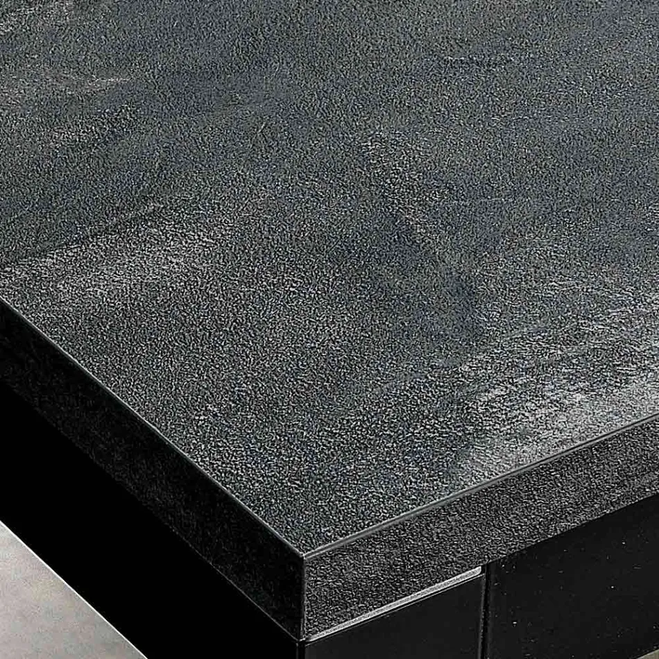 Table de salon extensible avec plateau en mélamine et pieds en métal - Shaila Viadurini