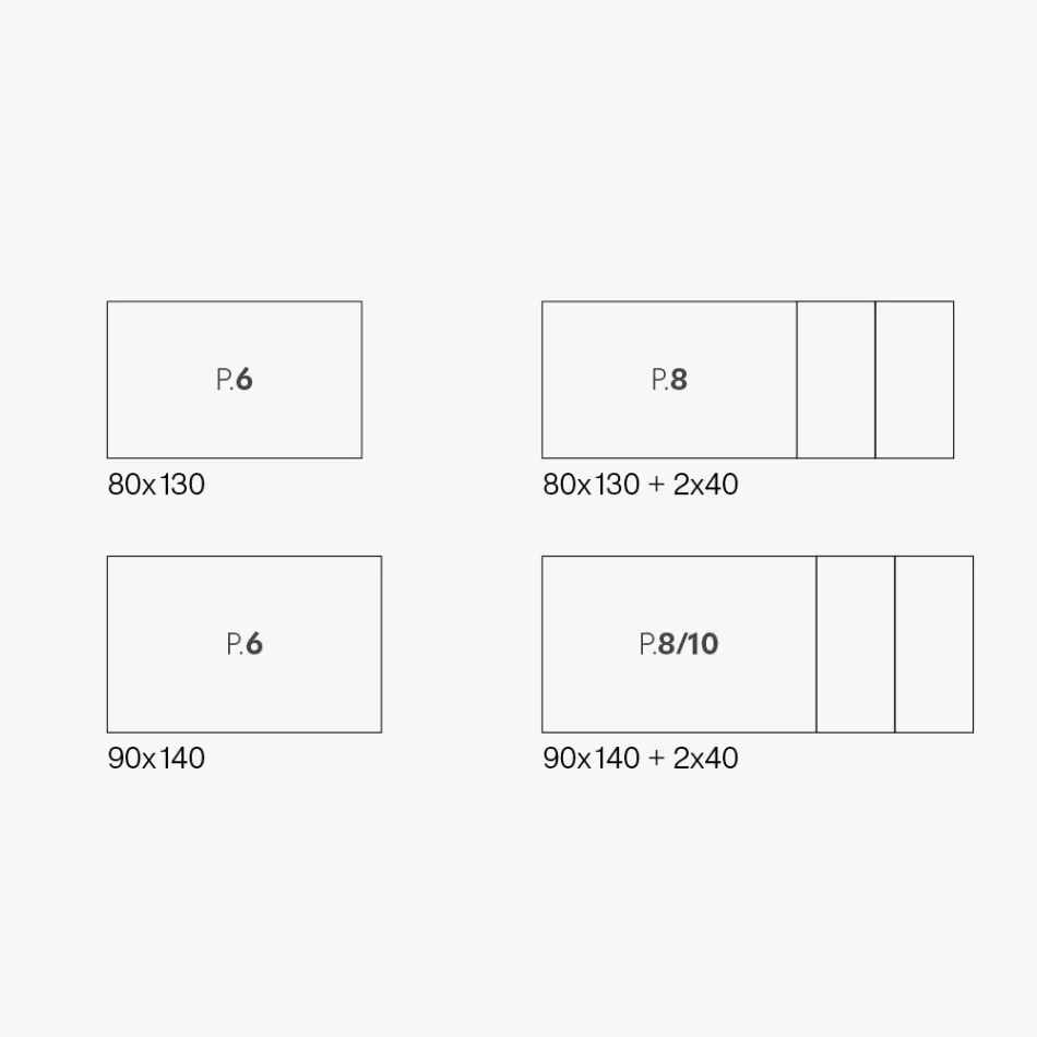 Table de salon extensible avec plateau en mélamine et pieds en métal - Shaila Viadurini