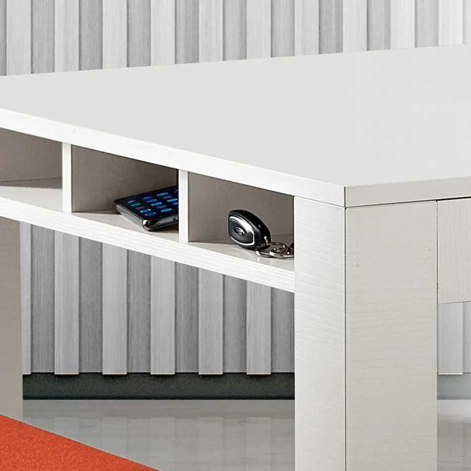 Table de salon extensible en mélamine fabriquée en Italie - Ondine Viadurini