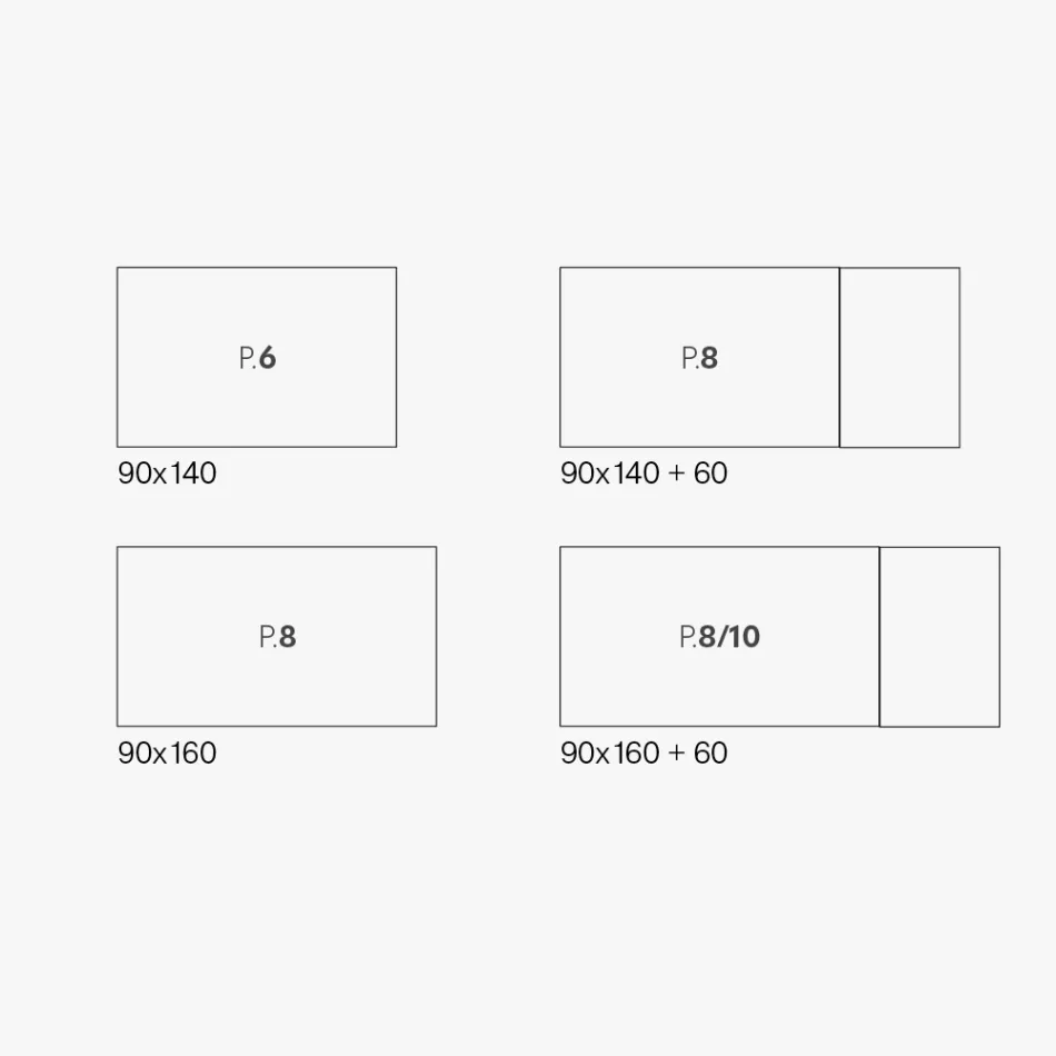 Table de salon extensible en mélamine fabriquée en Italie - Ondine Viadurini