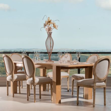 Table de salon extensible en teck massif - Fidia Viadurini