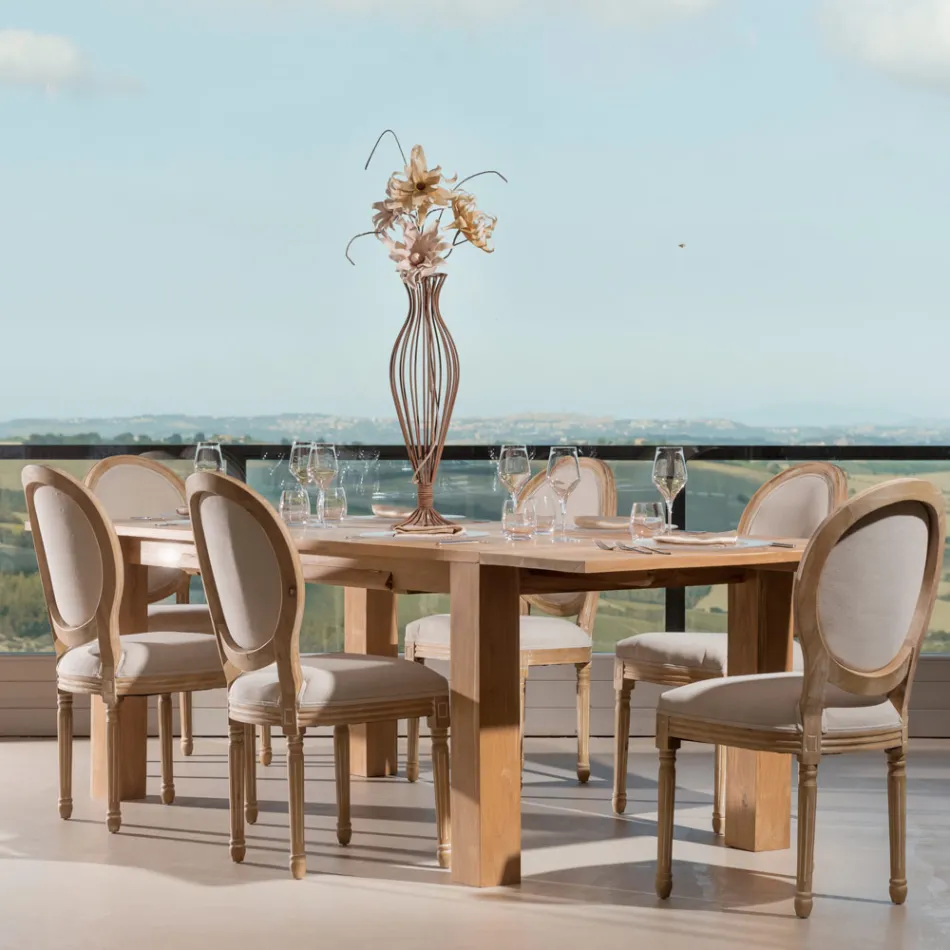 Table de salon extensible en teck massif - Fidia Viadurini