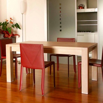 Table extensible design en bois de chêne, L160 / 260xP90cm, Jacob Viadurini