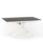 Table design extensible avec pieds en métal, Lucera Viadurini
