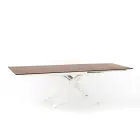 Table design extensible avec pieds en métal, Lucera Viadurini