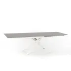Table design extensible avec pieds en métal, Lucera Viadurini