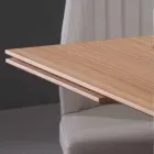 Table extensible design avec plateau en chêne Daryl, fabriquée en Italie Viadurini