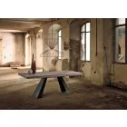 Table design extensible en bois de chêne fabriqué en Italie Zerba Viadurini