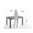 Table Design Extensible en Verre et Métal, Warrior Viadurini