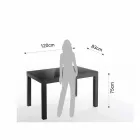 Table Design Extensible en Verre et Métal, Warrior Viadurini
