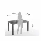 Table Design Extensible en Verre et Métal, Warrior Viadurini