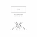 Table design extensible en verre céramique fabriquée en Italie, Dionigi Viadurini