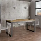 Table extensible de design moderne en bois mélaminé - Badesi Viadurini