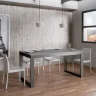 Table extensible de design moderne en bois mélaminé - Badesi Viadurini