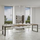 Table extensible de design moderne en bois mélaminé - Badesi Viadurini