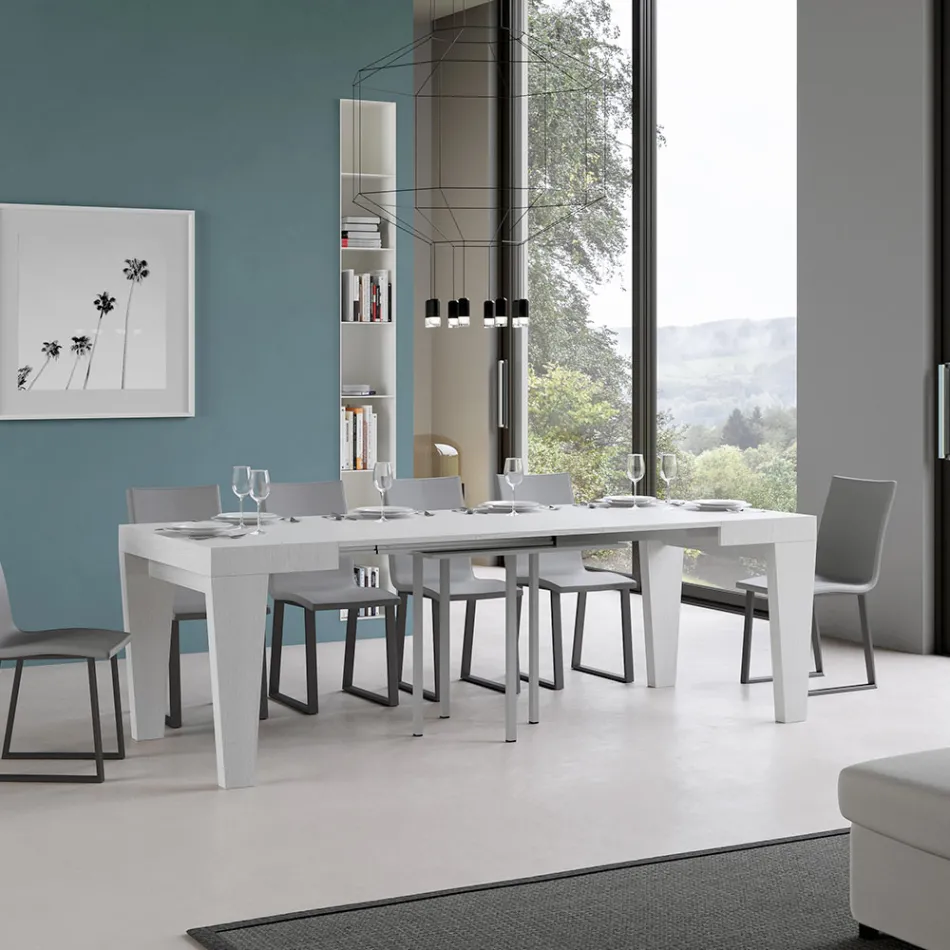 Table extensible disponible en différentes finitions Made in Italy - Montagne Viadurini