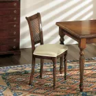 Table Extensible et 2 Chaises en Noyer Patiné Fabriquées en Italie - Biotite Viadurini