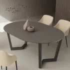 Table Extensible Jusqu'à 180 cm Ronde Hpl Stratifié Made in Italy - Bastiano Viadurini