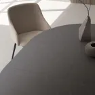 Table Extensible Jusqu'à 180 cm Ronde Hpl Stratifié Made in Italy - Bastiano Viadurini