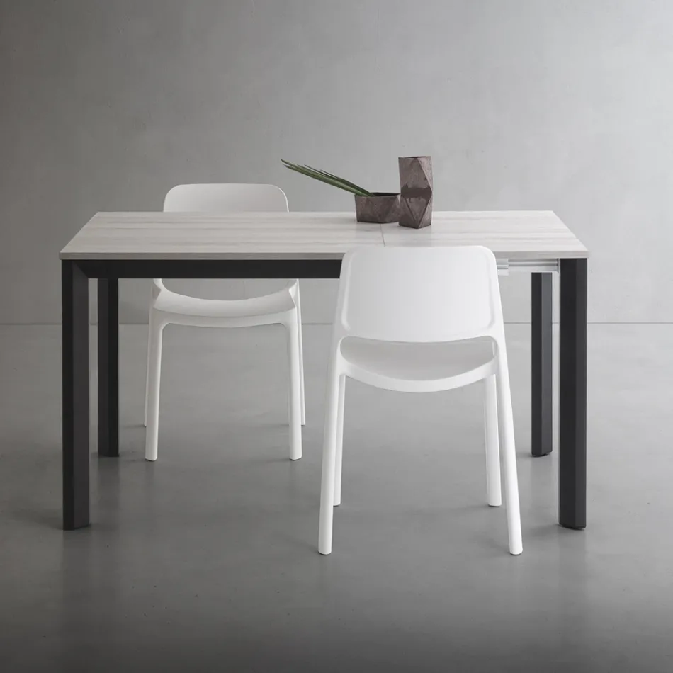 Table extensible jusqu'à 232 cm carré en HPL Made in Italy - Filiberto Viadurini