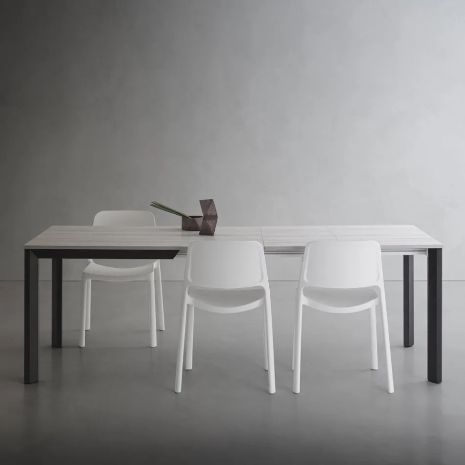Table carrée extensible jusqu'à 232 cm en HPL Made in Italy - Filiberto Viadurini