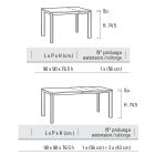 Table carrée extensible jusqu'à 232 cm en HPL Made in Italy - Filiberto Viadurini