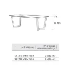Table Extensible Jusqu'à 238 cm en Métal et Hpl Made in Italy - Pablito Viadurini
