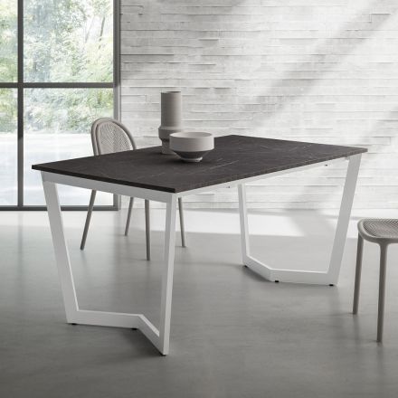 Table Extensible Jusqu'à 238 cm en Métal et Hpl Made in Italy - Pablito Viadurini
