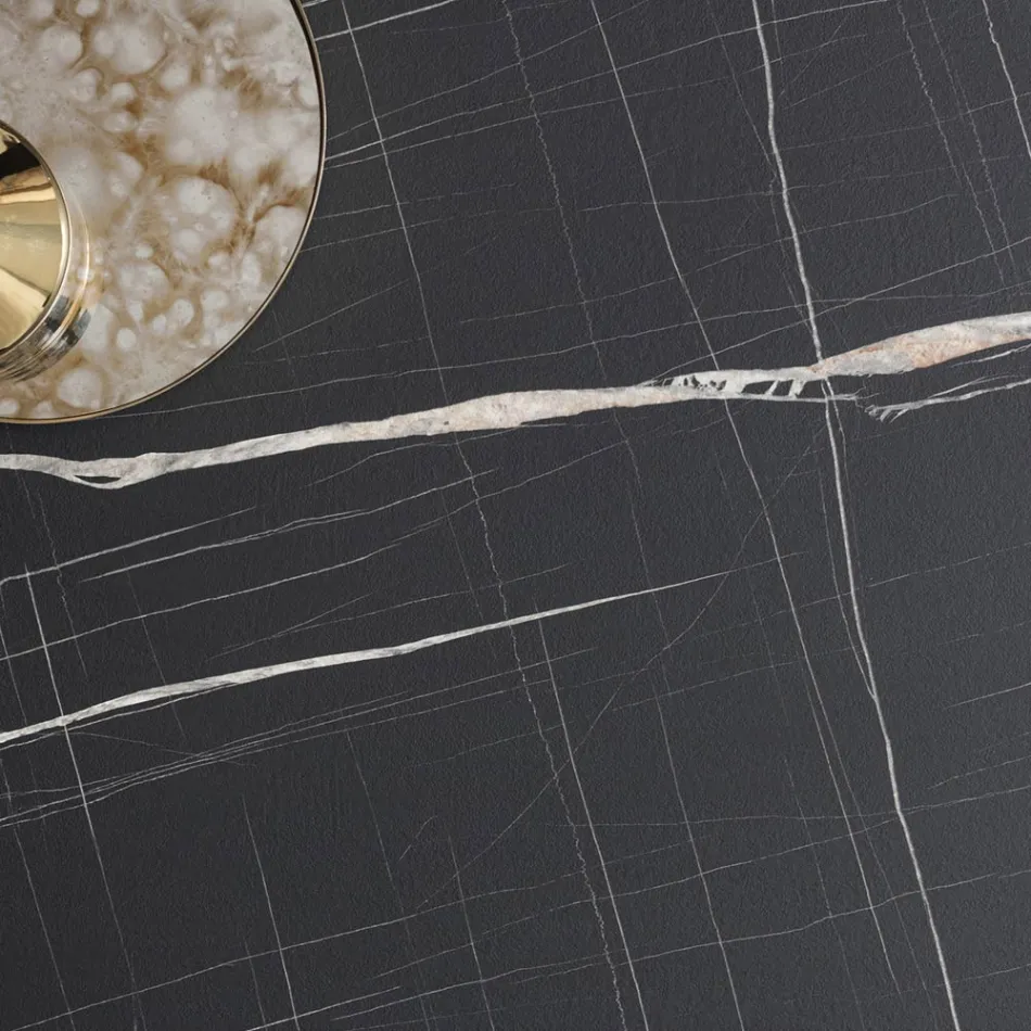 Table extensible jusqu'à 238 cm en métal et Hpl coloré Made in Italy - Pablito Viadurini