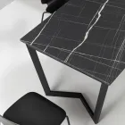 Table extensible jusqu'à 238 cm en métal et Hpl coloré Made in Italy - Pablito Viadurini