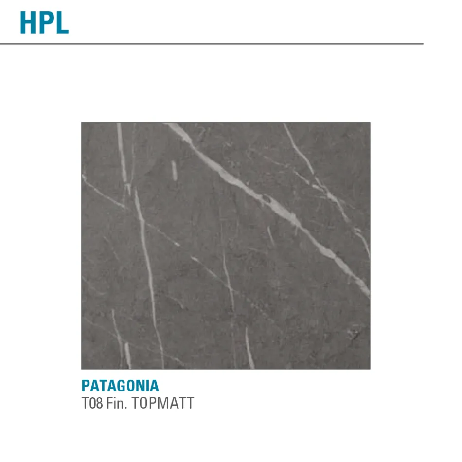 Table extensible jusqu'à 238 cm en métal et Hpl coloré Made in Italy - Pablito Viadurini