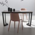 Table Extensible Jusqu'à 238 cm Moka Métal et Hpl Made in Italy - Pablito