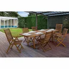 Table de jardin extensible en bois jusqu'à 240 cm, par Design - Roxen Viadurini