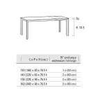Table Extensible Jusqu'à 240 cm en Aluminium et Hpl Made in Italy - Filiberto Viadurini