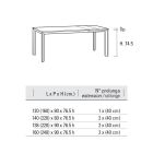 Table Extensible Jusqu'à 240 cm Plateau Hpl Coloré Fabriqué en Italie - Filiberto Viadurini