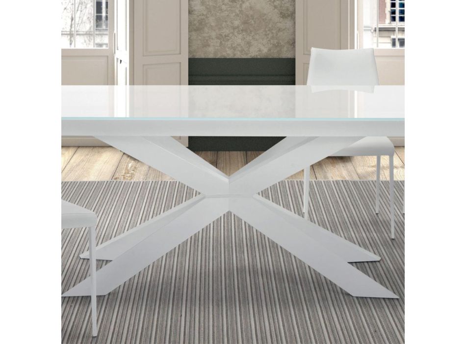 Table Extensible Verre Tempéré 14 Places made in Italy