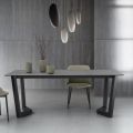 Table Extensible Jusqu'à 300 cm Base En Métal Made in Italy - Bastiano