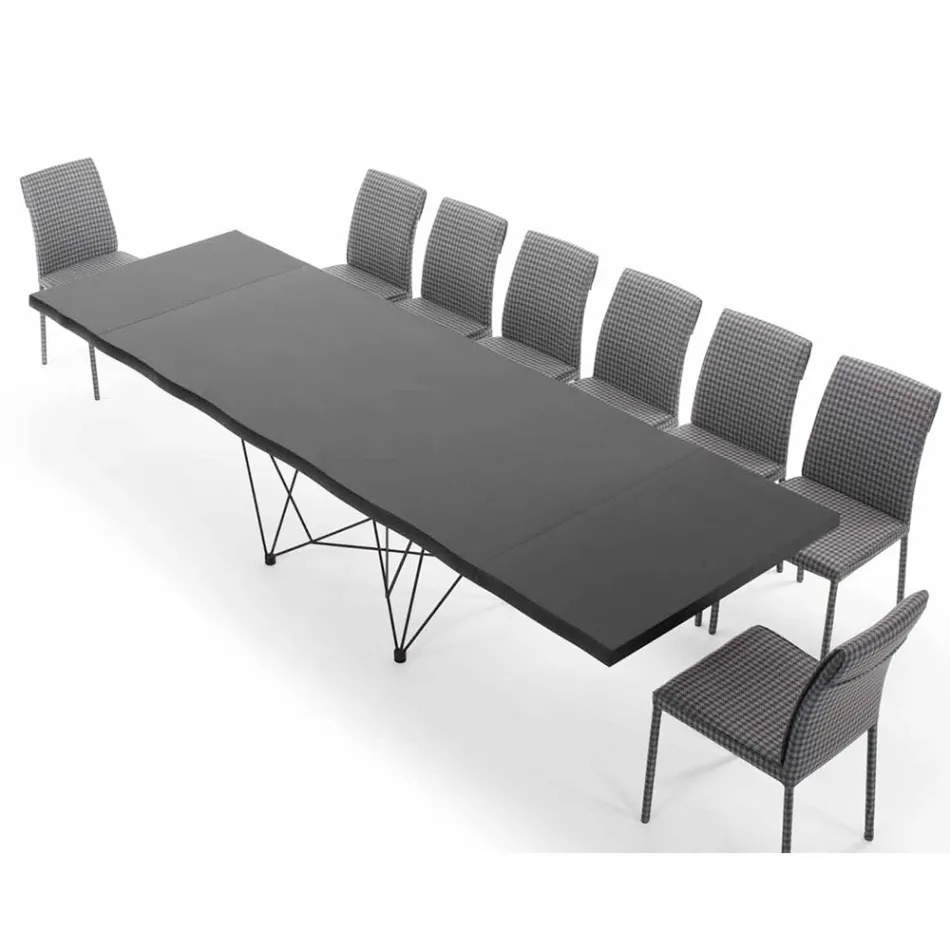 Table extensible jusqu'à 300 cm en bois plaqué Made in Italy – Ezzellino Viadurini