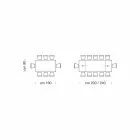 Table extensible jusqu'à 300 cm en bois plaqué Made in Italy – Ezzellino Viadurini