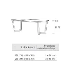 Table extensible jusqu'à 300 cm Plateau en stratifié HPL Made in Italy - Bastiano Viadurini