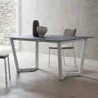 Table extensible jusqu'à 300 cm Plateau en stratifié HPL Made in Italy - Bastiano Viadurini